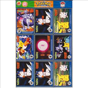 1999 Pokemon Master Trainer Collector Set Uncut 9 Card Sheet #5