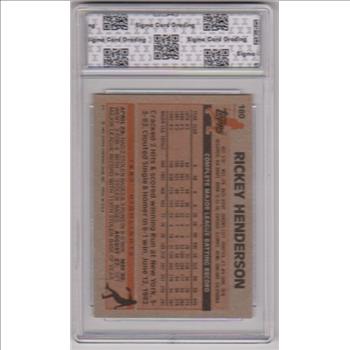 Graded Sigma Mint 8 - Rickey Henderson 1983 Topps #180 Card