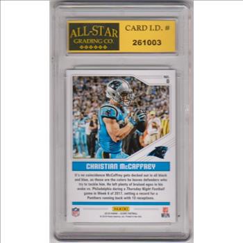 Graded 10 - Christian McCaffrey 2018 Score #8 Card