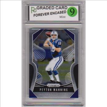 Labeled Mint 9 - Peyton Manning 2019 Panini Prizm #142 Card