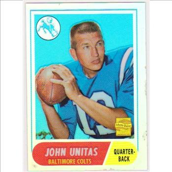 Johnny Unitas 2000 Topps Chrome '68 Topps #100 REFRACTOR Insert Card 