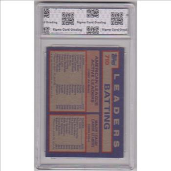 Graded Sigma Mint 9  - George Brett/Rod Carew/Cecil Cooper 1984 Topps #710 Card