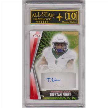 Signed Rookie Graded 10 - Trestan Ebner 2022 Sage #A-TE Certified Autographed Insert Card