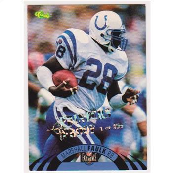 Only 499 Exist - Marshall Faulk 1996 Classic NFL Experience Printers Proof #6 Insert Card