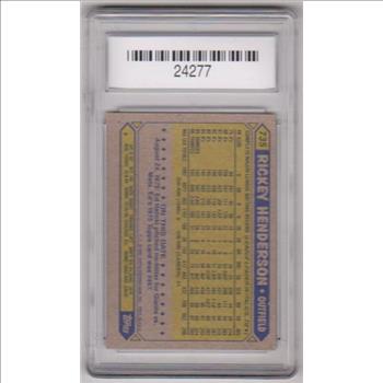 Graded Mint 9 - Rickey Henderson 1987 Topps #735 Card