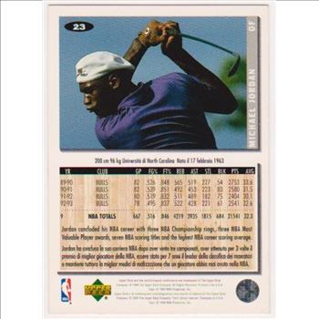 ITALIAN VERSION - Michael Jordan 1994-95 Collector's Choice #23 Card
