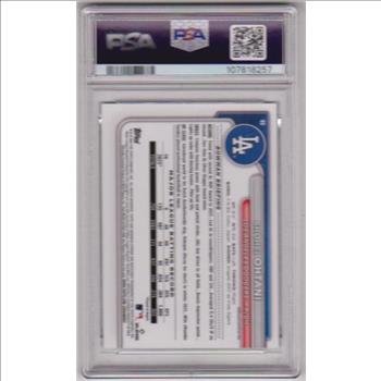 Graded PSA Mint 9 - Shohei Ohtani 2024 Bowman Chrome #85 Card