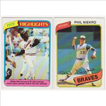 1980 Topps Willie McCovey #2 + Phil Niekro #245 Card Pair