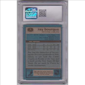 Graded CGC NM 7 - Ray Bourque 1981-82 Topps #5 Card - HOF'er