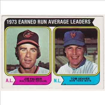 1974 Topps Jim Palmer/Tom Seaver #206 Card - HOF'ers
