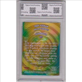 Graded Sigma Mint 8.5  - Troy Aikman 1996 Stadium Club Brace Yourself #BY9 Insert Card