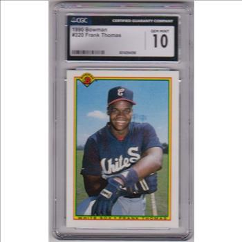 Rookie Graded CGC Gem Mint 10 - Frank Thomas 1990 Bowman #320 Card