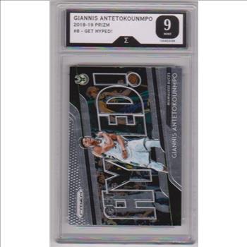 Graded Sigma Mint 9 - Giannis Antetokounmpo 2018-19 Panini Prizm #8 Card