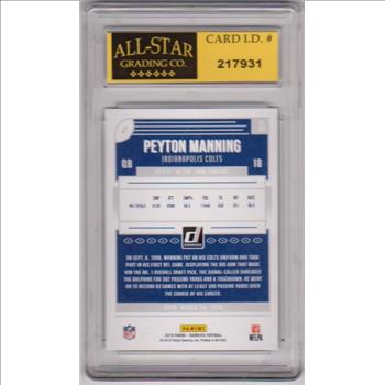 Graded 10 - Peyton Manning 2018 Donruss #84 Card
