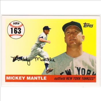 Mickey Mantle '55 Topps Style HR #163 2006 Topps #MHR163 Insert Card