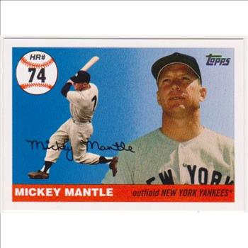 Mickey Mantle '55 Topps Style HR #74 2006 Topps #MHR74 Insert Card