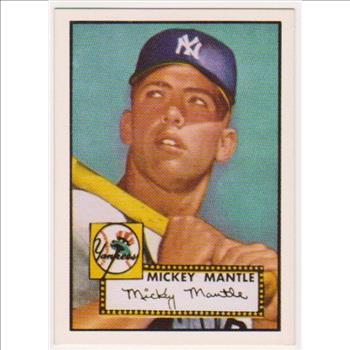 Mickey Mantle 1952 Topps Rookie Reprint - 1991 Topps East Coast National Promo - Scarce