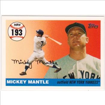Mickey Mantle '55 Topps Style HR #193 2006 Topps #MHR193 Insert Card