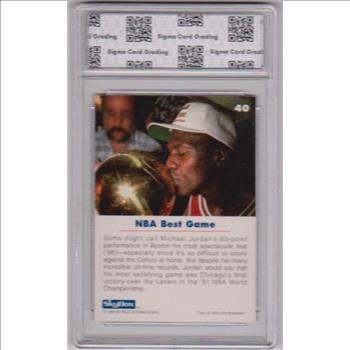 Graded Sigma Mint 9 - Michael Jordan 1992 Skybox USA #40 Card