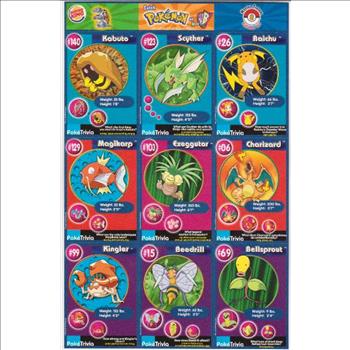 1999 Pokemon Master Trainer Collector Set Uncut 9 Card Sheet #8 w/ Charizard + More