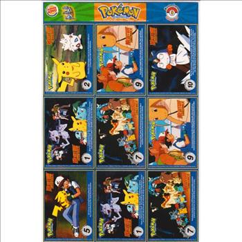 1999 Pokemon Master Trainer Collector Set Uncut 9 Card Sheet #8 w/ Charizard + More