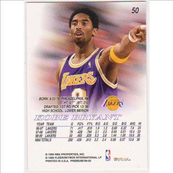 Kobe Bryant 1999-00 Skybox Premium #50 Card