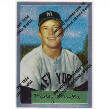 Mickey Mantle 1954 Bowman #65 Commemorative Card - 1996 Topps Finest #4 of 19 Insert Card