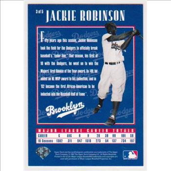  JACKIE ROBINSON - 1997 Upper Deck All-Star Fan Fest #3 Of 5 - Scarce Card Available Only At Show