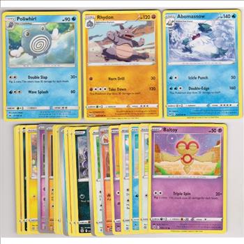 25 Different Pokemon Trading Cards w/ Poliwhirl + More