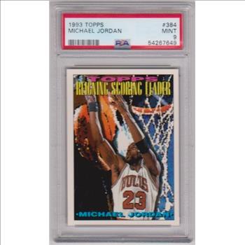 Graded PSA Mint 9 - Michael Jordan 1993-94 Topps #384 Card