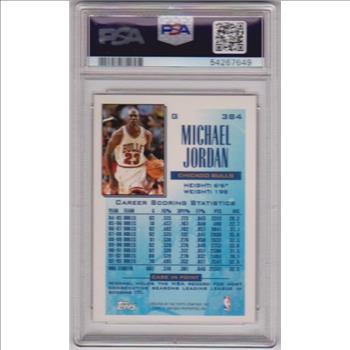 Graded PSA Mint 9 - Michael Jordan 1993-94 Topps #384 Card