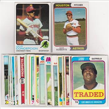 25 Different 1970's Topps Baseball Cards (1973-1979) w/ Dave Concepcion + More