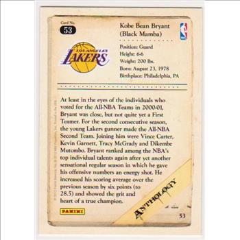 Kobe Bryant 2012 Panini Anthology #53 Card