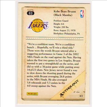 Kobe Bryant 2012 Panini Anthology #63 Card