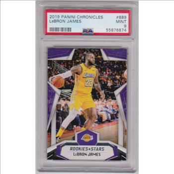 Graded PSA Mint 9 - Lebron James 2019-20 Panini Chronicles Rookies & Stars #689 Card