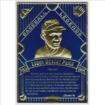 1993 Legendary Foils Satchel Paige Sculpted Card With COA
