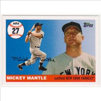 Mickey Mantle '55 Topps Style HR #27 2006 Topps #MHR27 Insert Card