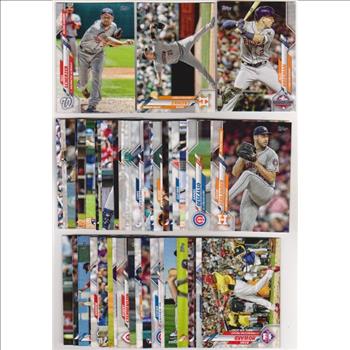 100 Different 2020 Topps Update Baseball Cards w/ Max Scherzer + More