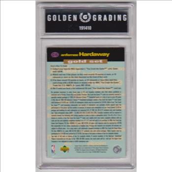 Graded GG Mint 9 - Anfernee Hardaway 1995-96 Collector's Choice Crash The Game Gold March 31 #C15 Insert Card