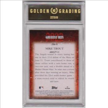 Graded GG Gem Mint 10 - Mike Trout 2023 Topps 2022 Greatest Hits #22GH-18 Insert Card