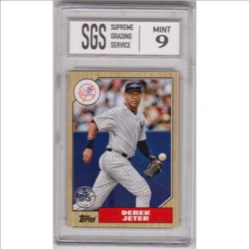 Graded Mint 9 - Derek Jeter 2022 Topps 35th Anniversary #87TBU-33 Insert Card