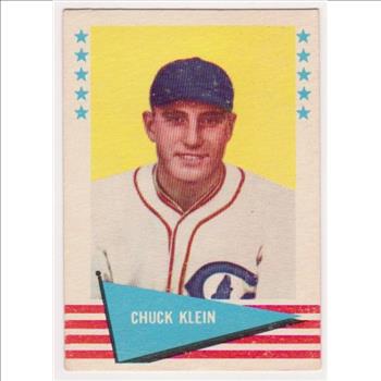 1961 Fleer Chuck Klein #51 Card - HOF'er