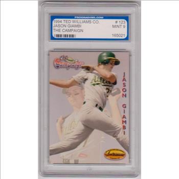 Graded Mint 9 Rookie - Jason Giambi 1994 Ted Williams Co. Minor League #123 Card