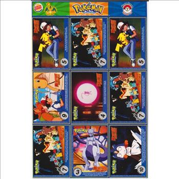 1999 Pokemon Master Trainer Collector Set Uncut 9 Card Sheet #7