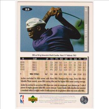 ITALIAN VERSION - Michael Jordan 1994-95 Collector's Choice #23 Card