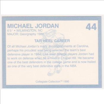 Michael Jordan 1990 North Carolina #44 College Card