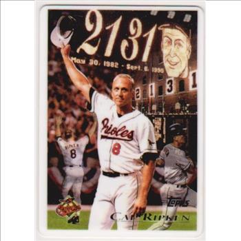 1996 Topps Cal Ripken, Jr. #96 Porcelain Replica Card 