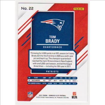 Tom Brady 2021 Donruss Elite #22 Card