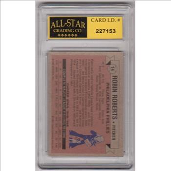 Graded 9 - Robin Roberts 1982 Topps Cracker Jack #14 Card