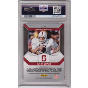 Graded PSA Gem Mint 10 - John Elway 2019 Panini Prizm Draft Picks #49 Card
